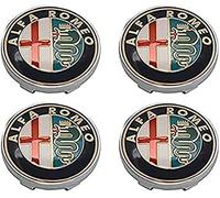 VALKEM 4 Tappi Coprimozzo per Alfa Romeo Mito 147 156 159 166 57mm, Auto Centro Ruota Tappi Coprimozzi Antipolvere e Impermeabile, Auto Emblemi Borchie Cerchi Decorazione Accessori,D