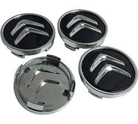 VALKEM 4 Tappi Coprimozzo per Citroen 60mm, Auto Centro Ruota Tappi Coprimozzi Antipolvere e Impermeabile, Auto Emblemi Borchie Cerchi Decorazione Accessori