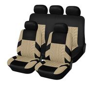 VALKEM Set Coprisedili Auto per Hyundai ix35 (TL) 3. Generation 2016-2023, 5 Posti Impermeabile Antiscivolo Confortevole Copri Sedile Auto Universale Anteriore e Posteriore,E Beige
