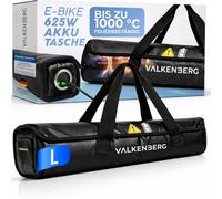 VALKENBERG Custodia per batteria per bici elettrica, ignifuga per batterie elettriche con passacavi, custodia protettiva ignifuga con cinghia per il trasporto, custodia per il trasporto della batteria