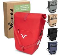 Valkental - Borsa da bicicletta 2in1 in plastica riciclata | Borsa portabagagli impermeabile 100% | Scomparto laptop, volume 23-28L | Ideale per ciclismo e viaggi