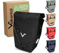 Valkental - Borsa da bicicletta 2in1 in plastica riciclata | Borsa portabagagli impermeabile 100% | Scomparto laptop, volume 23-28L | Ideale per ciclismo e viaggi
