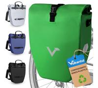 Valkental - Borsa portabagagli grande e impermeabile - Volume di riempimento 28 & 20 litri - Borsa da bicicletta per portabagagli (Verde, 20L)