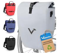 Valkental - Borsa portabagagli grande e impermeabile - Volume di riempimento 28 & 20 litri - Borsa da bicicletta per portabagagli (Argento, 20L)