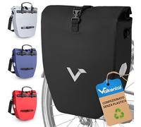 Valkental - Borsa portabagagli grande e impermeabile - Volume di riempimento 28 & 20 litri - Borsa da bicicletta per portabagagli (Nero, 20L)