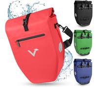 Valkental - Borsa portabagagli grande e impermeabile - Volume di riempimento 28 & 20 litri - Borsa da bicicletta per portabagagli (Rosso, 28L)