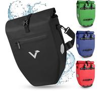 Valkental - Borsa portabagagli grande e impermeabile - Volume di riempimento 28 & 20 litri - Borsa da bicicletta per portabagagli (Nero, 28L)
