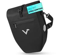 Valkental - Borsa portabagagli grande e impermeabile - Volume di riempimento 28 & 20 litri - Borsa da bicicletta per portabagagli (Nero con funzione refrigerante, 28L)