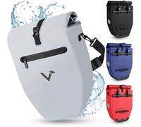 Valkental - Borsa portabagagli grande e impermeabile - Volume di riempimento 28 & 20 litri - Borsa da bicicletta per portabagagli (Argento, 28L)