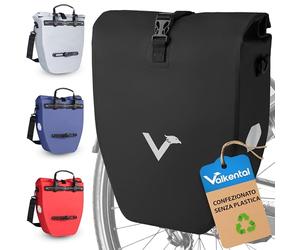 Valkental - Borsa portabagagli grande e impermeabile - Volume di riempimento 28 & 20 litri - Borsa da bicicletta per portabagagli (Nero, 20L)