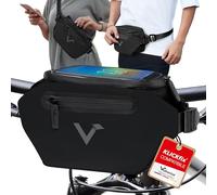 Valkental® Compatibile con KLICKfix® - Borsa da manubrio 3 in 1 | Completamente riflettente e impermeabile - Utilizzabile come borsa da manubrio e borsa da fianco | Capacità 4L