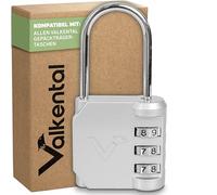VALKENTAL Lucchetto a combinazione a 3 cifre | Ideale per armadietti, garage, cancelli e altro | Compatibile con le borse ValkPro, ValkOne e ValkOcean