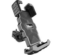 Valkental - Supporto per smartphone da bici con sistema di protezione antifurto e cuscinetto in silicone | Compatibile con tutti i manubri | Rotazione a 360° | iPhone, Samsung, Huawei