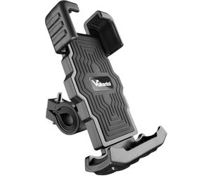 Valkental - Supporto per smartphone da bici con sistema di protezione antifurto e cuscinetto in silicone | Compatibile con tutti i manubri | Rotazione a 360° | iPhone, Samsung, Huawei