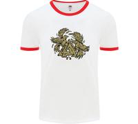 Valknut Ravens Vikings T-Shirt Uomo Ringer Fruit of the Loom 61168