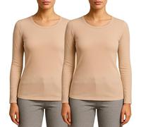 Valko Maglia Termica Donna Manica Lunga - Abbigliamento Termico Donna Caldo ed Elasticizzato con Interno Felpato (Visone, M, 2)