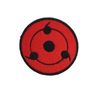VALKYNEA Toppa 100% ricamata ispirata ad anime fan art/occhio Sharingan/PATCH EMBROIDERY/applique ricamata (termoadesivo)