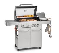 Valkyrie - Griglia a gas, 4 bruciatori da 3,5 kW + 1 bruciatore da 3,15 kW, 74 x 44 cm, finestra, acciaio inox
