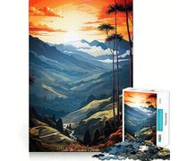 Valle De Cocora Quindo Puzzle per adolescenti 1000 pezzi Gioco stimolante per la mente Montaggio sicuro e stabile Attività di gruppo per i propri cari (50x75cm)