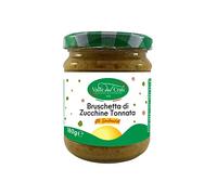Valle del Crati Bruschetta di Zucchine Tonnata, Crema Spalmabile con Zucchine, Tonno e Peperoncino | Ideale per Bruschette, Pane, Aperitivi, Antipasti | Vasetto 180 grammi