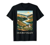 Valle del Douro Portogallo Fiume Vigneto Design Maglietta