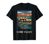 Valle della Loira Francia Castello Vigneto Viaggi Art Maglietta