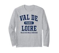Valle della Loira Francia Valle dei Mille Castelli Stampa Navy Maglia a Manica