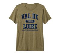 Valle della Loira Francia Valle dei Mille Castelli Stampa Navy Maglietta Premium