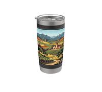 Valle della Loira Francia Vigneto Campagna Viaggi Art Bicchiere termico in acciaio inox doppia parete