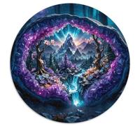 Valle di Cristallo Puzzle per Adulti Rotondo Carta 1000 Pezzi Foresta Fantastica
