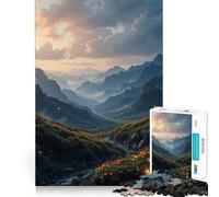 Valle di montagna con lucciole Puzzle da 1000 pezzi per adulti Regalo, Migliora la memoria, Tempo libero, Taglio netto, Decorazione murale (50x75cm)
