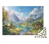 Valle originale Puzzles 1000 Pezzi In Montagna Lago Incastro Perfetto, Un Gioco Di Puzzle Per Enigma Per Lo Stress Relief, Ideale Per Per La Decompressione E La Decorazione Delle Pareti, Regalo Di Co