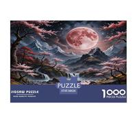 valle SakuraPuzzle Impossible 1000Pcs Luna Rossa Decorazione Per La Casa. Giochi Rilassamento E Intelligence Per Adulti E Ragazzi Da 14 Anni 38x26cm/1000pcs
