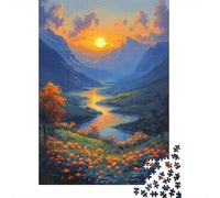Valle tranquilla sotto il cielo crepuscolareFiume SerpeggiantePuzzle 1000 Pezzi Per Adulti, Giochi EduGattoivi70x50cm/1000pcs