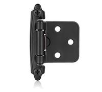 Vallecloud Confezione da 4 (2 paia) di cerniere a chiusura automatica per montaggio a incasso, per ante di armadietti da cucina, 1,27 cm, sovrapposizione (variabile), cerniere semi nascoste per mobili