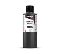 Vallejo- Premium Airbrush Color Flacone di Vernice a Base d'Acqua, 200 ml, Nero, (Confezione da 1), 063020