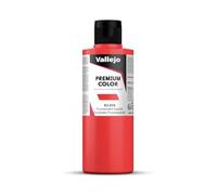 Vallejo-Premium Airbrush Color Flacone di Vernice a Base d'Acqua, 200 ml, Rosso, 063034