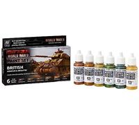 Vallejo- Farb-Set, Britische Panzerung und Infanterie, WWII Esercito Modellino, Multicolore, 17 ml (6er Pack), 29162