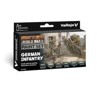 Vallejo- Farb-Set, Deutsche Infanterie, WWII Kit di Montaggio per modellino, 0.57 Fl Oz (Pack of 6), 070206