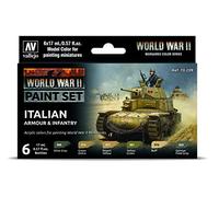 Confezione 6 Colori Per Carri E Soldatini Italiani Seconda Guerra Mondiale 17ml