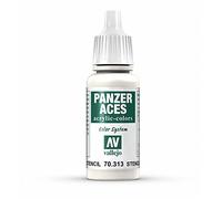 Vallejo 70.313 - Colore Acrilico a Base d'Acqua, Bianco (Stencil), 17 ml, 1 Pezzo