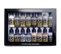 Vallejo 71194 Colorante per modellismo Bianco, Verde scuro, Sabbia, Terra opac