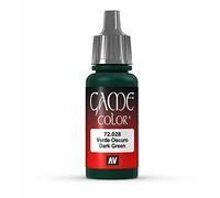 Vallejo 72028 - Colore Acrilico In Formula Opaca E Coprente A Base D'acqua, Verde (Dark Green), 17 ml, 1 Pezzo
