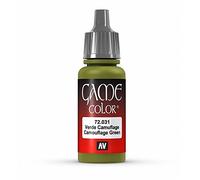 Vallejo 72031 - Colore Acrilico In Formula Opaca E Coprente A Base D'acqua, Verde (Camouflage Green), 17 ml, 1 Pezzo