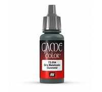 Vallejo 72054 - Colore Acrilico In Formula Opaca E Coprente A Base D'acqua, Grigio (Gunmetal Metal), 17 ml, 1 Pezzo