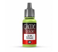 Vallejo 72104 - Colore Acrilico In Formula Opaca E Coprente A Base D'acqua, Verde (Fluo Green), 17 ml, 1 Pezzo