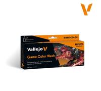 Vallejo 72190 Game Color Wash, 8 Pennelli Acrylique Per Ombreggiare Figurini