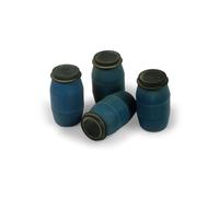 Vallejo Barili Moderni in Plastica Accessori per Diorami in Resina, Set da 4, Colori Asortiti, 705210