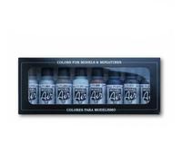 Vallejo colori acrilici metallizzati modello Air Paint set di 8 flaconi di color