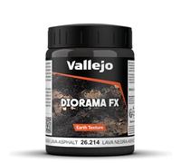 Vallejo Diorama - Stucco da parete, Nero (Black Lava)